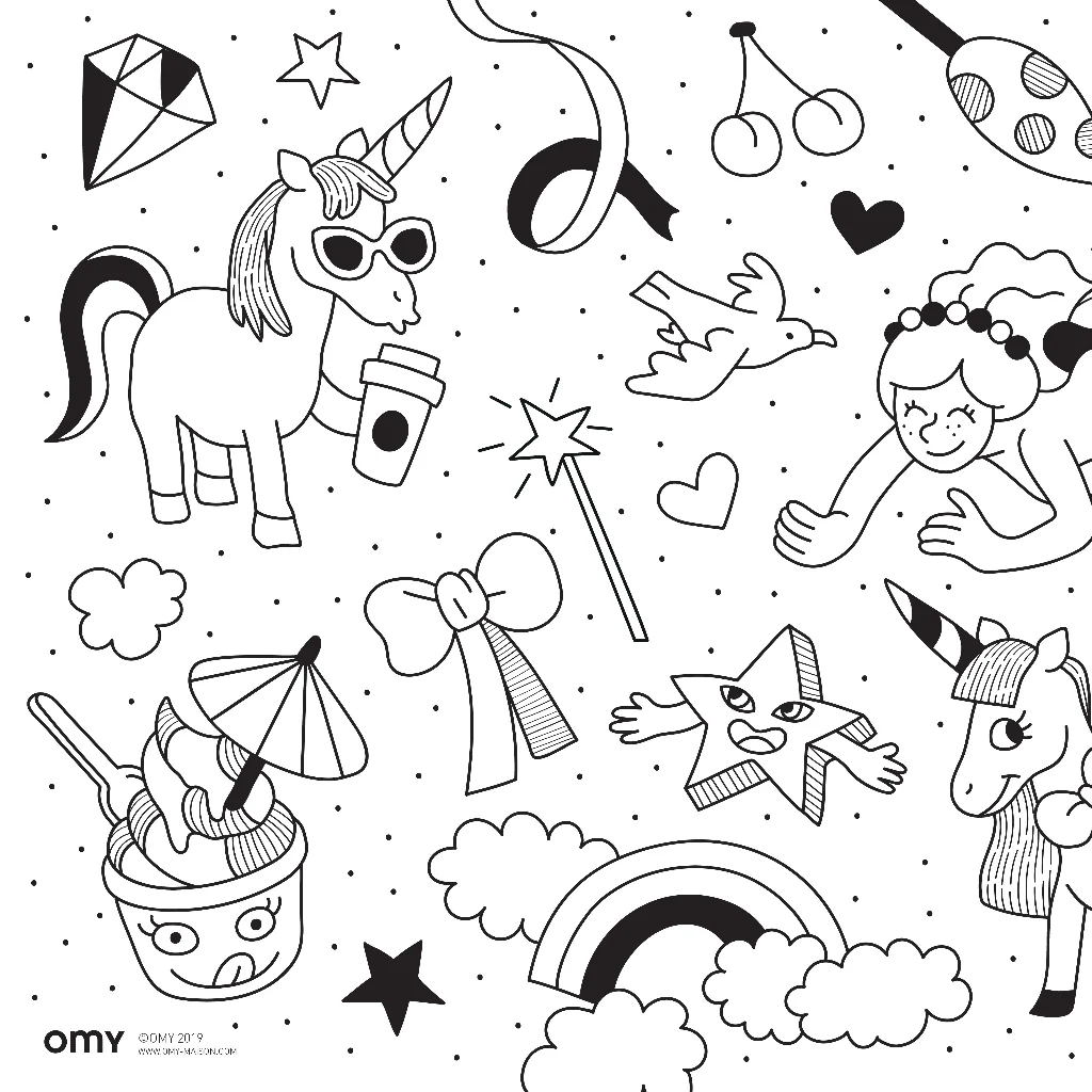 Unicorn mini - Coloring set - Image 3