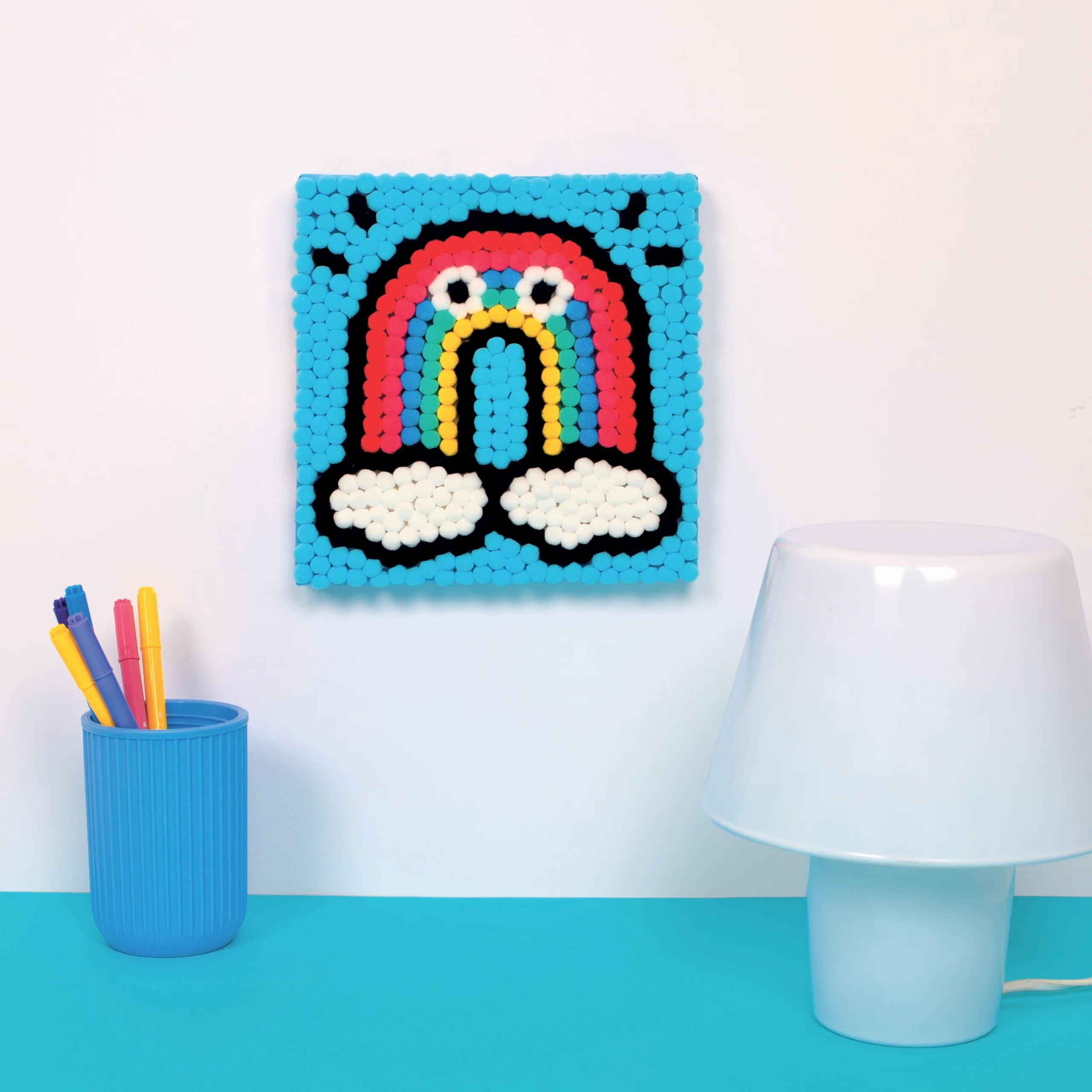 Rainbow - Pom pom art - Image 3