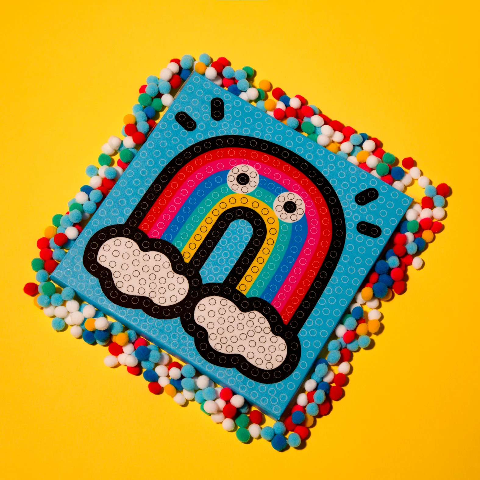 Rainbow - Pom pom art - Image 4